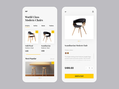 Furniture Online Shop App Design