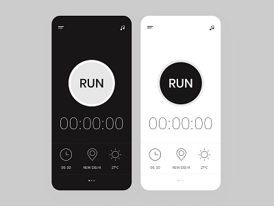 Minimal Chronometer Design App Concept andoid app app app design app ui ux chronometer clean app design minimalism minimalist mobile app simple design stopwatch uiux