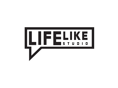 Life Like Studio black black and white graphic design life like studio logo design square box typography uppercase