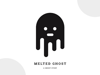 Melted Ghost black black white circle design designer ghost graphic design gray icon icon a day icon artwork iconography logo random story