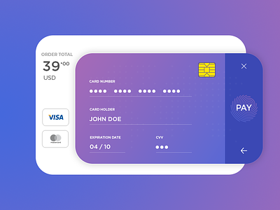 Payment UI Design Challenge card checkout form design challenge form gradient gradient color payment app payment form payment method payments shape ui visa visa card white