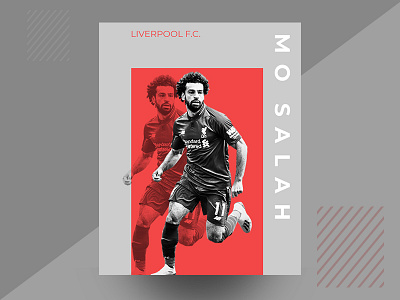 Mo Salah Poster black chromatic color cool design duotone graphicdesign liverpool fc mosalah photoshop poster red sahdow typeface typo
