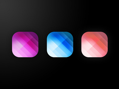 Smooth App Icon app black blue orange purple red reflection round shinny smooth