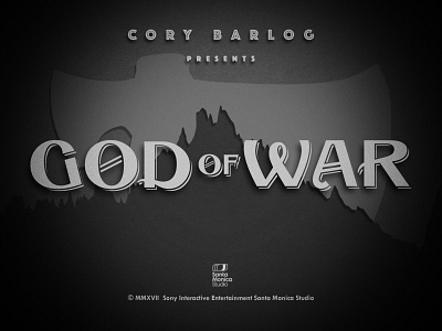 "God Of War Noire" - Title Card Concept 1930s design film game god of war logo playstation title title card title screen video