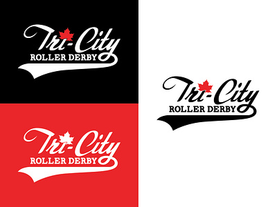 Tri-City Roller Derby Logo brand branding cambridge canada design icon kitchener league local logo logo design minimalism ontario roller derby sports waterloo