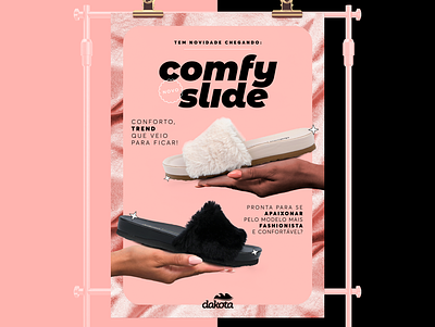 Comfy Slide art direction design lettering mulher poster women