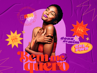 Yes! Cosmetics - Bem Me Quero art direction black culture branding design lettering mulher poster women