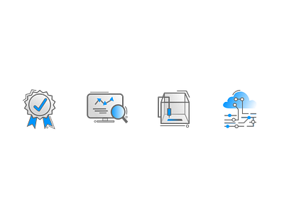 Set of icons - Medical tech product icon illustration inkscape web