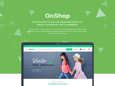 Onshop business design ecommerce events fashion technology typography ui ux web design website website design
