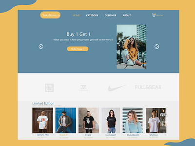 Home Page Fashion Design fashion figma store website design