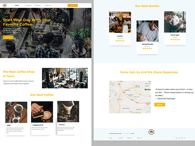 Landing Page Coffee Shop bootstrap coffee coffee shop desktop landing page ui design web design