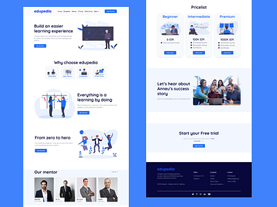 Landing Page Online Course bootstrap class figma illustrator online online course ui ux ui design web web design website design