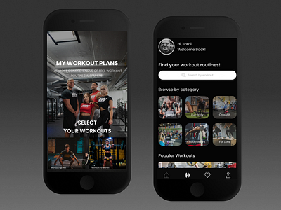 Workout Plans Design figma fitness app gym app mobile mobile design mobile ui reminder ui design workout