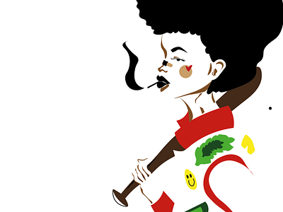 black lives matter ai design girl illustration