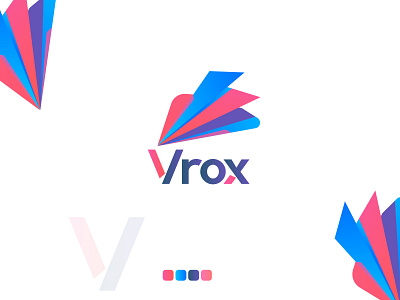 Vrox Logo abstract logo apps icon branding design creative logo custom logo illustration letter logo logo design minimalist logo modern logo