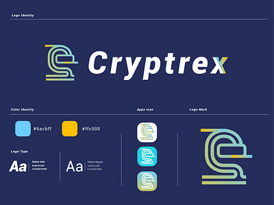 Cryptrex Logo Design abstract logo apps icon bitcoin bitcoin wallet branding design creative logo crypto logo cryptrex logo cryptrex logo custom logo letter logo logo design logodesign modern logo typogaphy