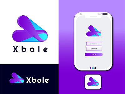 Xbole Modern Business Company Logo - X Logo Concept