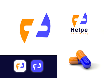 Helpe Pharmacy Logo Design brand identity branding logo design business logo clinic logo company logo doctor logo drugstore h letter logo health logo hospital logo logo design branding medical logo medicine care logo minimalist logo need hospital logo pharma logo pharmaceutical labels pharmaceutical logo pills logo