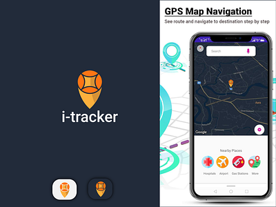 i-tracker Logo Design apps app icon automation brand and identity brand identity branding branding agency graphic design i logo location tracker logo logo design logomark map minimalist need logo designer parcel roadmap tracking tracking app travel