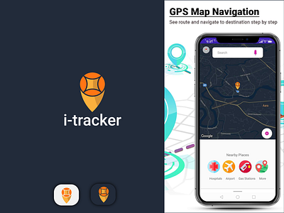i-tracker Logo Design apps