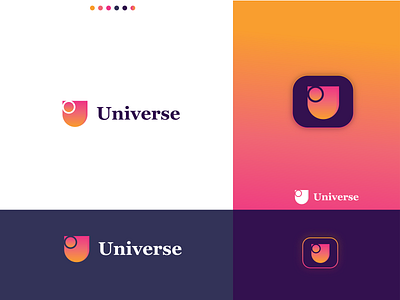 Universe  Brand Identity Logo Design - U Logomark