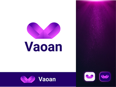 Vaoan - V Modern Letter Logo Identity l V Logomark app icon brand identity branding branding agency gradient graphic design logo logo and branding logo design logo design needed logo trends 2021 modern logo need logo symbol tech technology v abstract logo v logo v modern logo visual identity