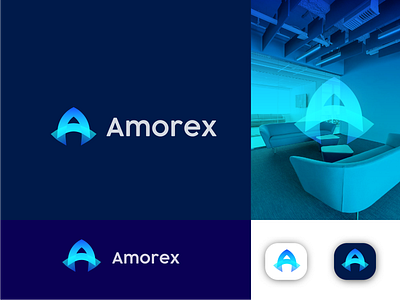 Amorex - Modern Abstract A Letter Mark Logo Design