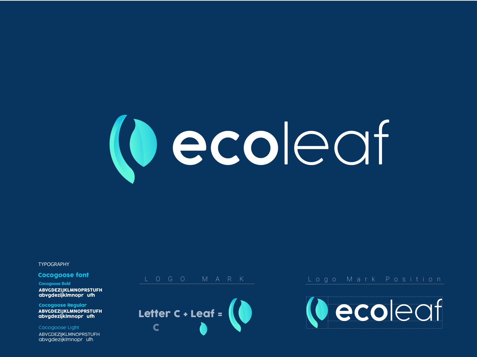 Ecoleaf - Green Natural Leaf Ecology Identity Logo Design by Abu Hena ...