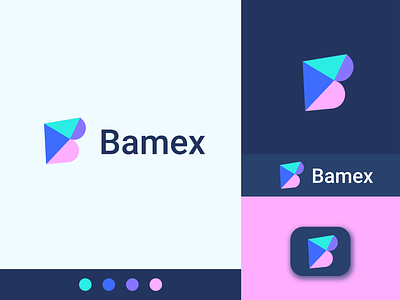 Bamex Logo Design app icon b logo bank brand identity branding finance flat logo logo and branding logo design logotype minimal minimalist logo modern saas logo simple and clean software startup typography visual identity