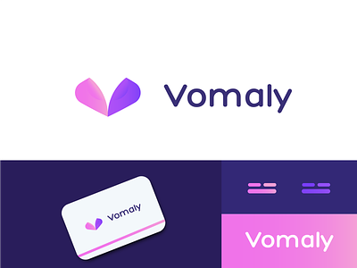 Vomaly Modern V Letter Logo Design Identity