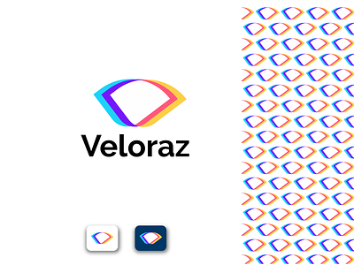 Veloraz Modern Brand Identity V letter Logomark brand brand identity branding and identity branding design letter logo logo logo design logo designer logo maker logo redesign logotype minimalist logo modern logo need tech logo redesign software startup business technology v logo v logomark