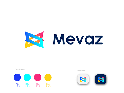 Mevaz - M Modern Letter Logo Design Identity