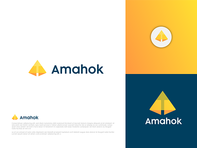 Amahok Logo Design - A Letter Logo a logo brand brand identity branding branding design creative logo custom design icon illustration logo logo design logo maker logos minimalist logo modern logo symbol ui