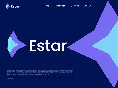Estar Logo Design Identity + E Letter Logo