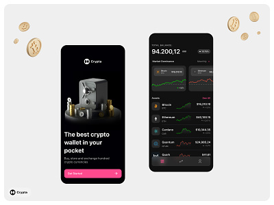 💰 Crypto Wallet app branding crypto design mobile ui ux