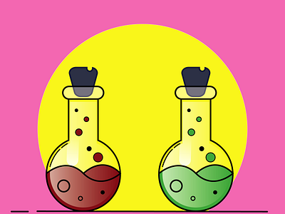 elixir bottle design flat icon illustration minimal vector