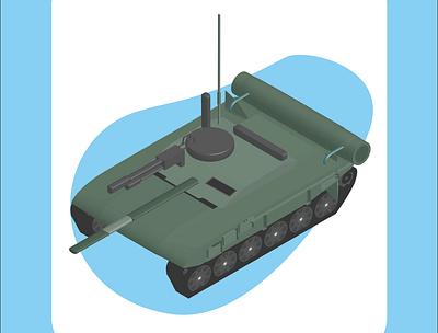 Isometric Vector Tank Ilustration flat illustration isometric tank vector