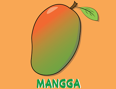 Manggo Flat Design flat icon illustration vec vector