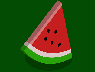 Watermelon 3D 3d design vector