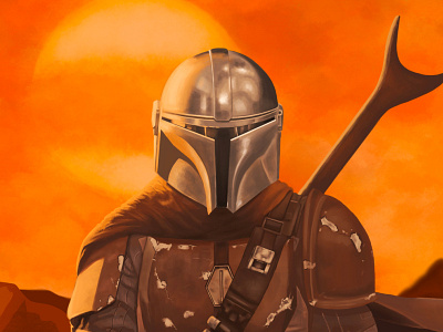 The Mandalorian art digital digital art digital illustration illustration mandalorian mando procreate