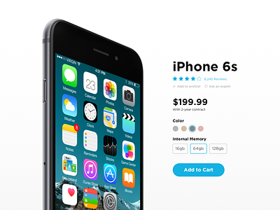 Daily UI #12 - Single Product apple clean dailyui dailyuichallenge ecommerce gotham iphone product