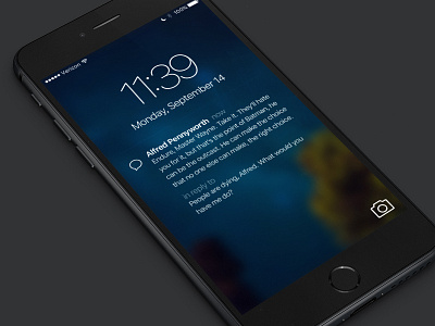 Daily UI #13 - Direct Messaging apple chat dailyui dailyuichallenge iphone lock screen message notification