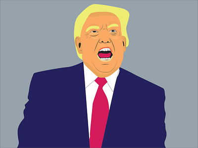 trump drawing illustration portrait