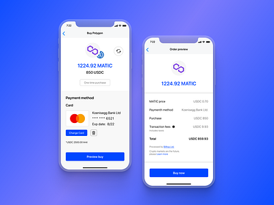 Daily UI Challenge #002 - Checkout app appdesign checkout crypto dailyui dailyuichallenge design matic polygon ui userinterface