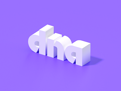 dna 3d 3d model blender branding design digital dna illustration minimal typography web