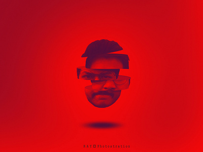 SLICE FACE design editing face graphic graphicdesign photoshop piece poster print rayphotostration red redcolor slice sliceface