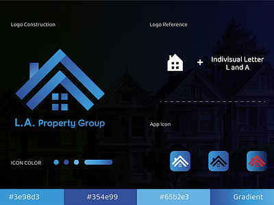 Logo - L.A. Property Group brand brand identity brand logo branding branding design creative logo gradient logo icon icon app identity design illustration logo logo icon logo mark minimalist logo property logo rayphotostration real estate logo real estate logos trendy design