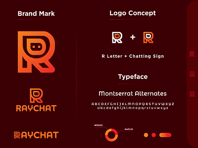 Logo - RayChat app icon brand brand identity brand logo branding creative logo icon icon design identity design illustration logo logo icon logo identity logo mark messaging app logo minimal logo rayphotostration trendy design wordmark logo