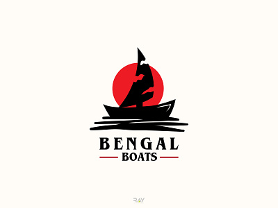 Logo - Bengal Boats black logo boat logo boat mascot logo brand brand identity design brand logo branding creative logo icon design illustration logo logo icon logo mark minimal logo rayphotostration ship logo simple logo trendy design vector