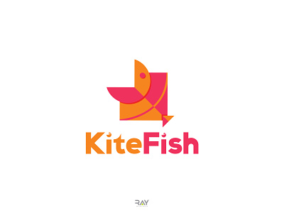 KiteFish bar logo brand brand identity brand logo branding creative logo fish logo icon design illustration kite logo kitefish kitefish logo logo logo icon logo mark lounge logo rayphotostration restaurant logo symbol trendy design